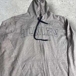Vintage Y2k Oakley Full Zip Hoodie Jumper Size L